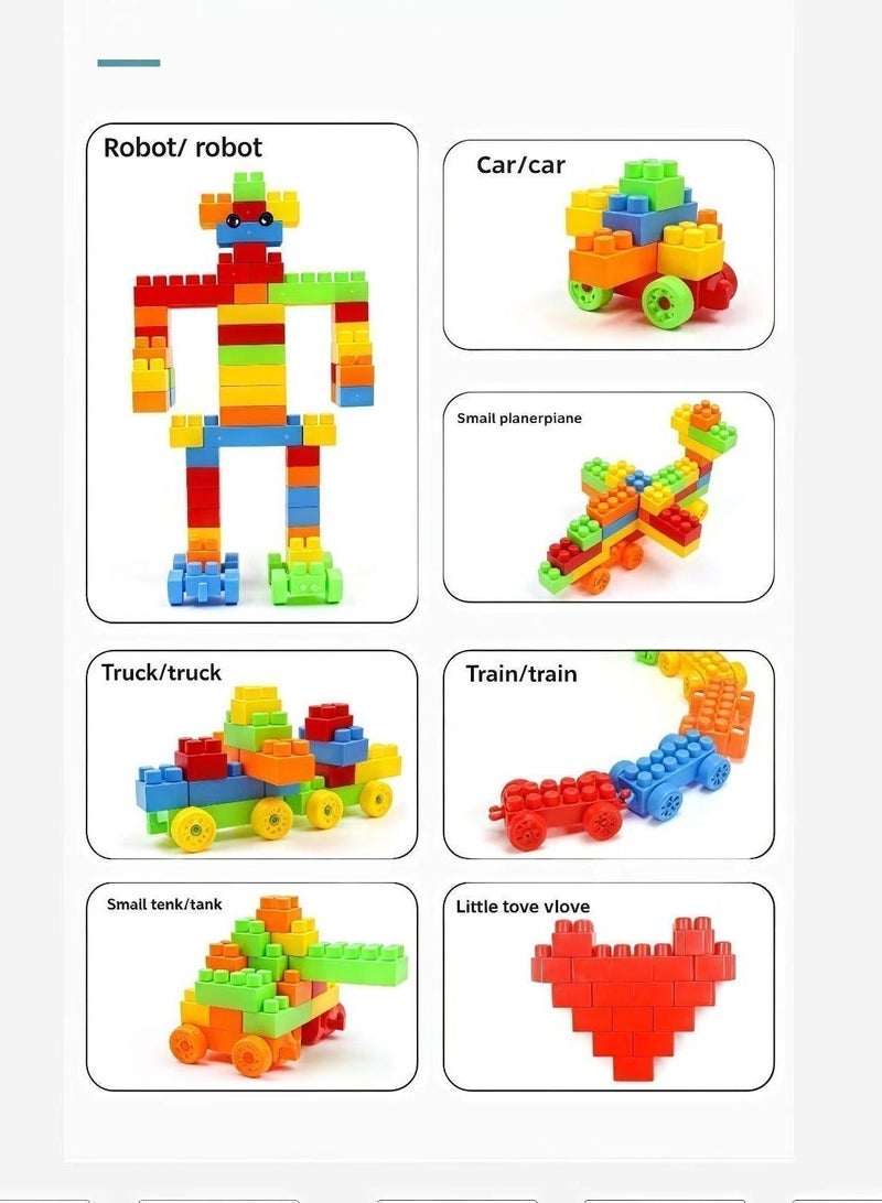 FLYHSO 252 building blocks, children's building blocks, toys with storage boxes, durable and easy to carry building block toys - Image 3